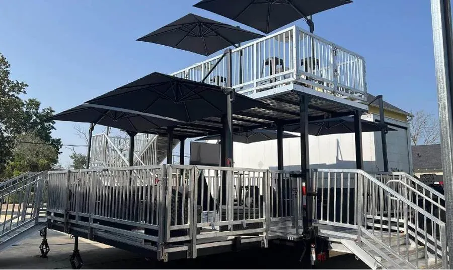 Captain's VIP Deck 3724 raised at an event site